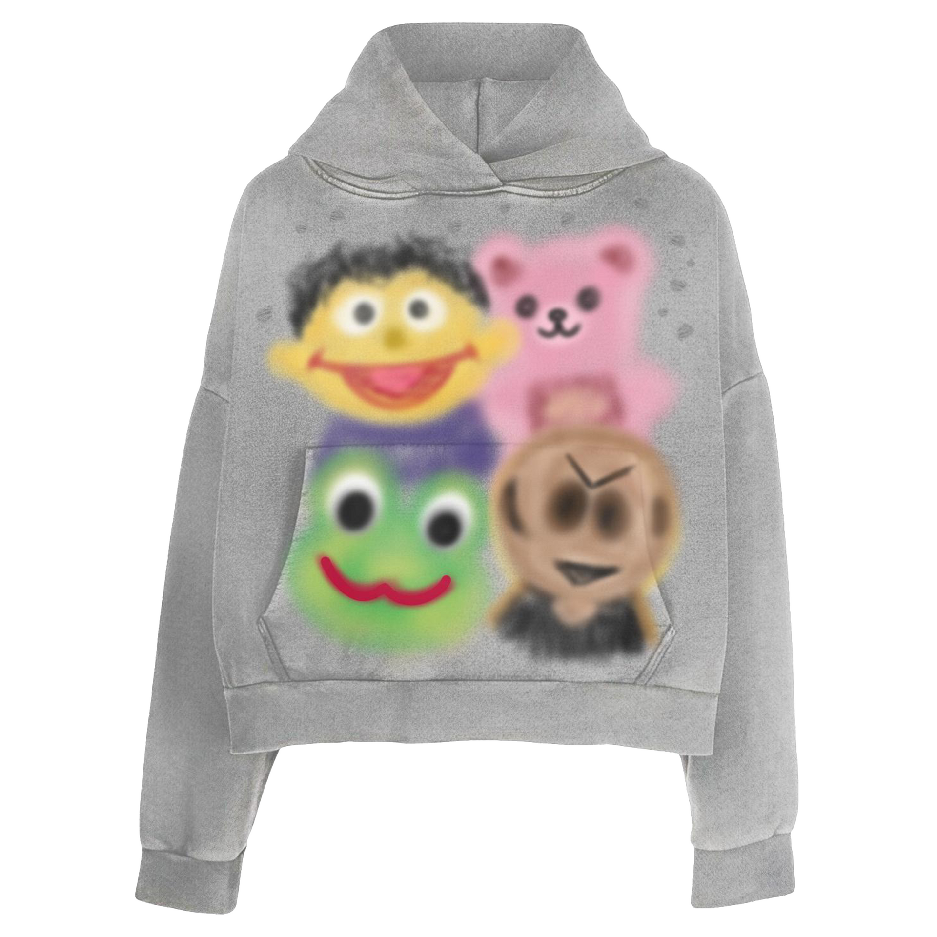 "JOY" - Distressed Pullover Hoodie